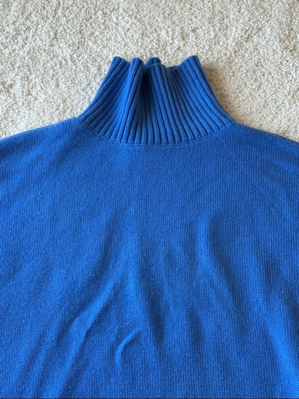 J. McLaughlin Bright Blue Cashmere Turtleneck Sweater - Picture 4 of 9